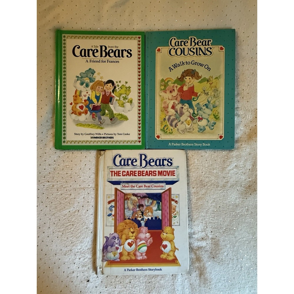 Care Bears & Cousins Vintage Books Set Of 3 Hardcover 1980's